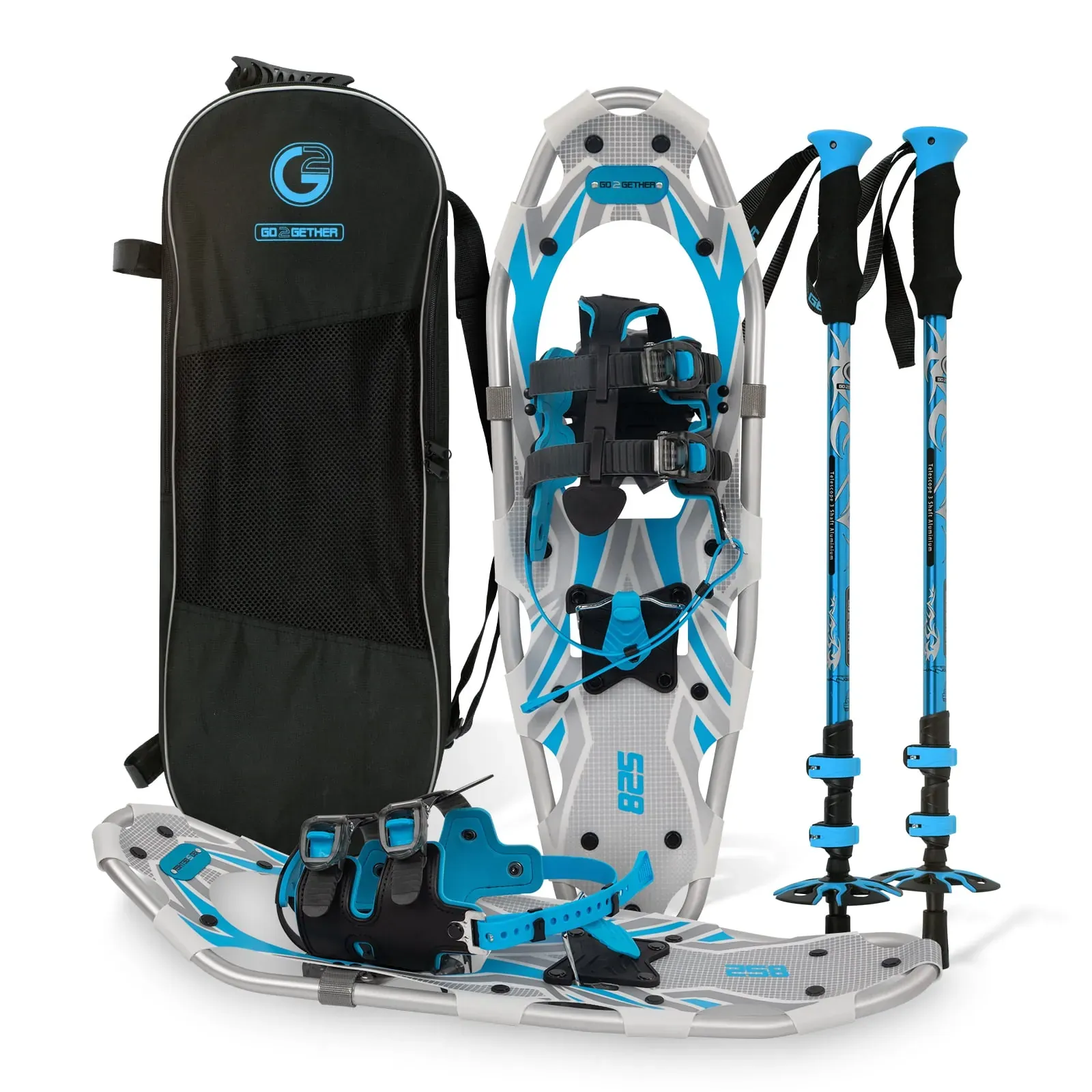 G2 25Inches Light Weight Snowshoes, with Special EVA Padded Ratchet Binding, Heel Lift, Toe Box, Flexible